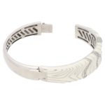 Roberto Coin white enamel diamond hinged bangle