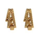 1940's French gold stirrup cufflinks