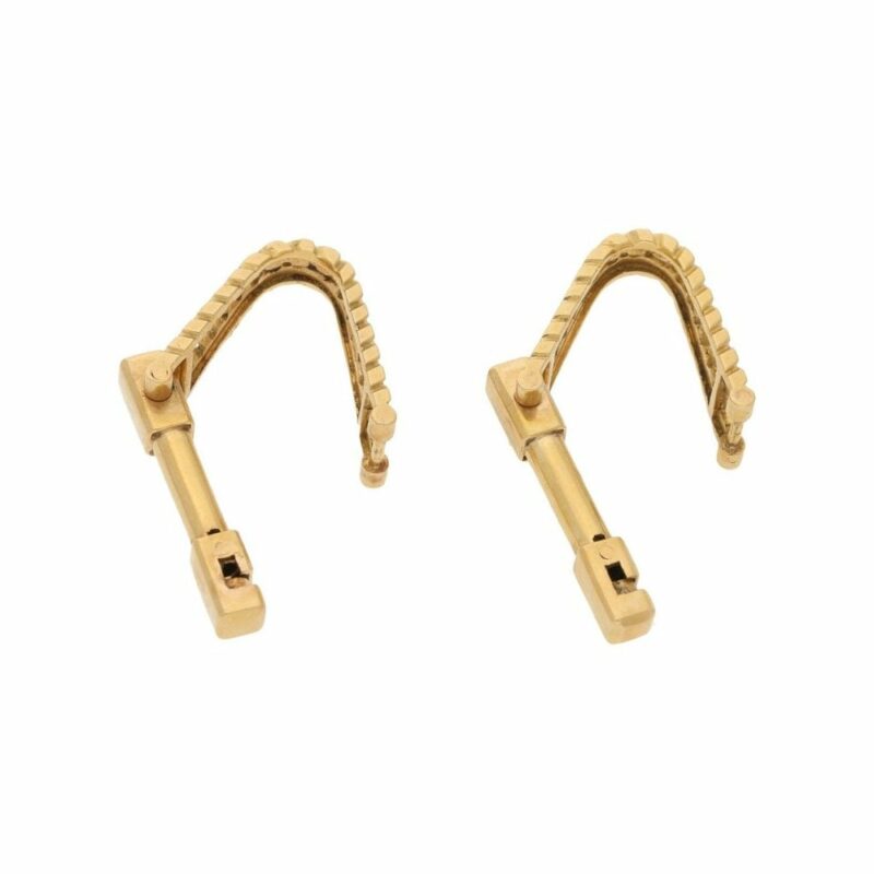 1940's French gold stirrup cufflinks