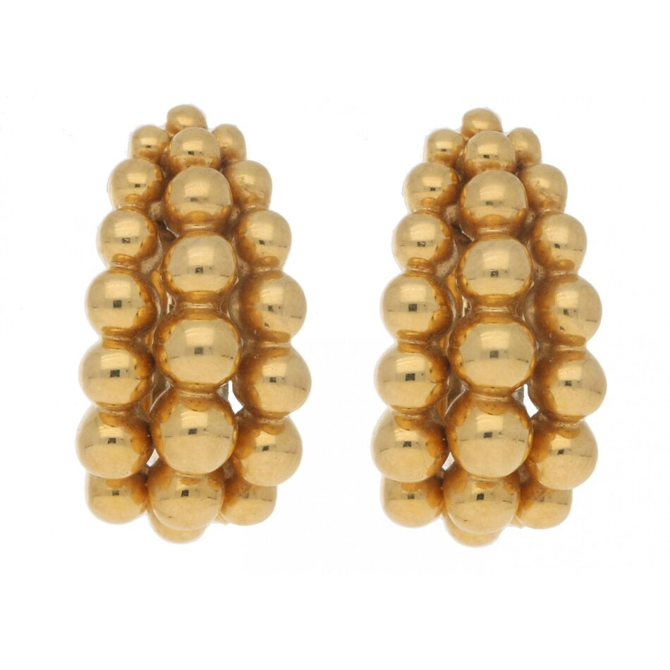 Boucheron "Grains de Raisin" clip earrings in yellow gold