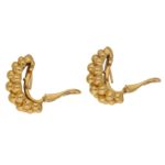 Boucheron "Grains de Raisin" clip earrings in yellow gold