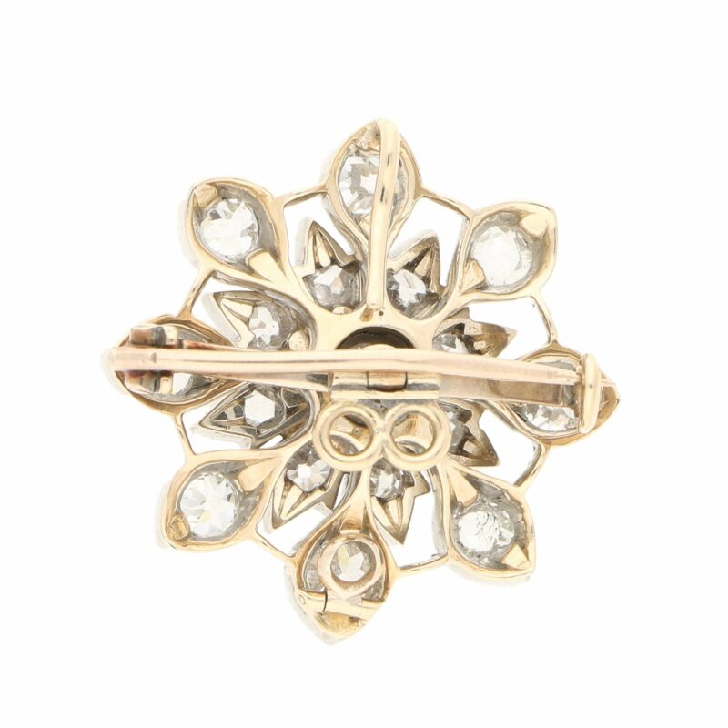 Victorian diamond target brooch/pendant