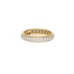 Lucida full eternity ring, yellow gold and platinum