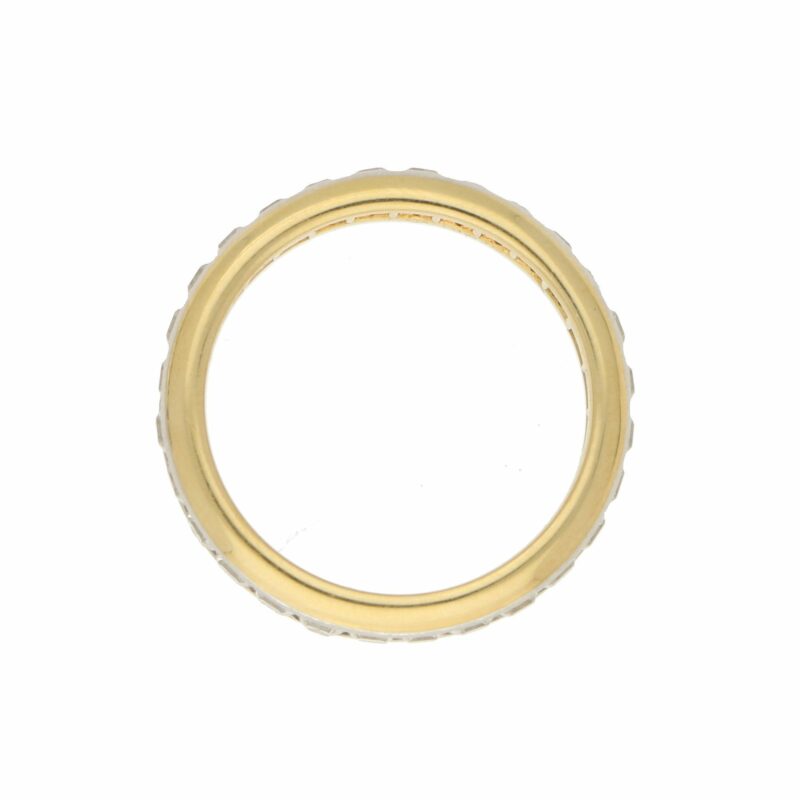 Lucida full eternity ring, yellow gold and platinum