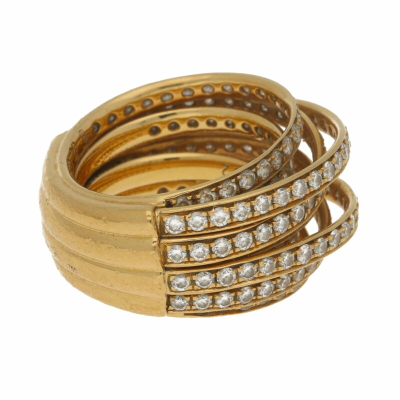 de Grisogono "Allegra" diamond ring in yellow gold