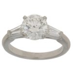 Asprey Diamond Solitaire Engagement Ring Platinum