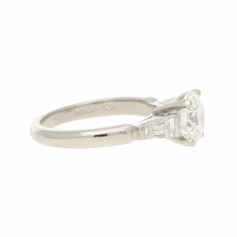 Asprey Diamond Solitaire Engagement Ring Platinum