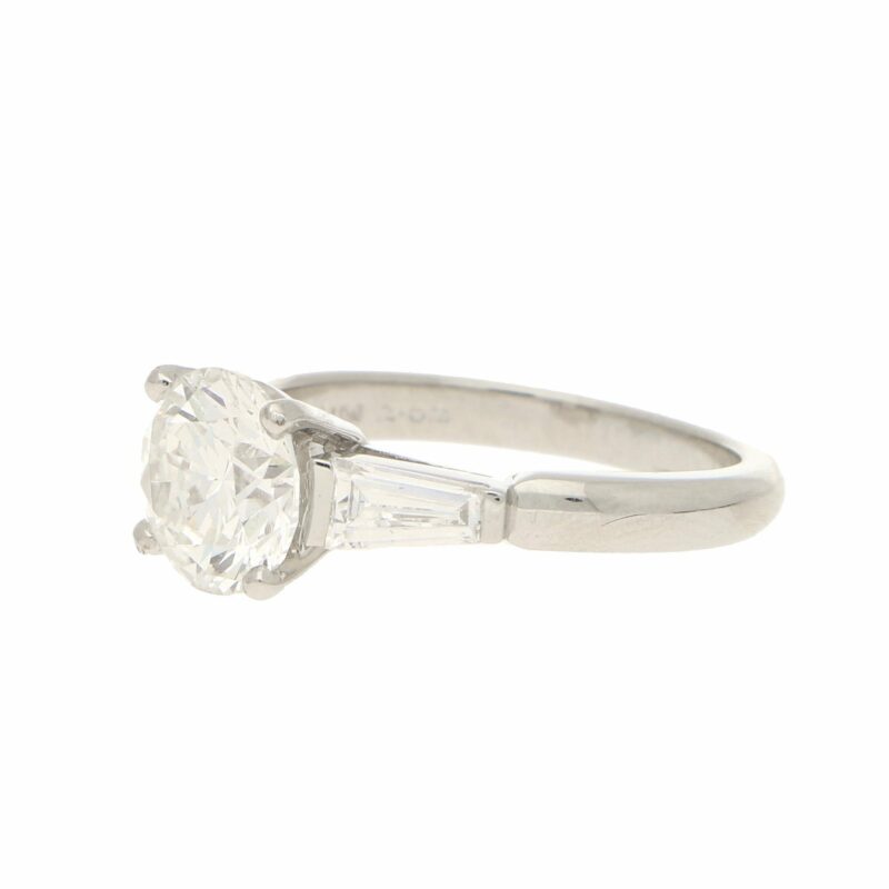 Asprey Diamond Solitaire Engagement Ring Platinum