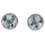 Aquamarine Stud Earrings in antique settings