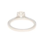 Diamond Solitaire Ring with Claw-Set Shoulders in White Gold