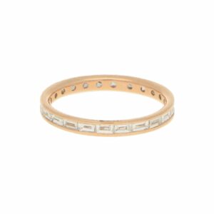 0.75ct Baguette-Cut Diamond Full Eternity Ring in 18kt Rose Gold