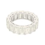 12.53ct Emerald-Cut Diamond Full Eternity Ring in Platinum