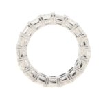 12.53ct Emerald-Cut Diamond Full Eternity Ring in Platinum