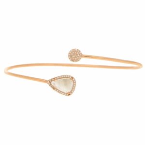 Rose-Cut Diamond Cuff Bracelet in 14kt Rose Gold