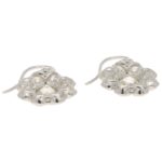 Old Mine Cut Diamond Cluster Earrings