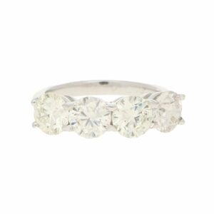 Elegant four stone diamond ring