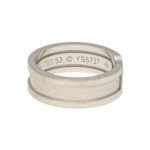 Vintage Cartier Double C Ring in White Gold