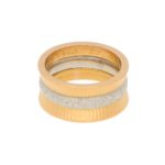 Vintage Greek Column Wedding Band Rose Gold Platinum, circa1960