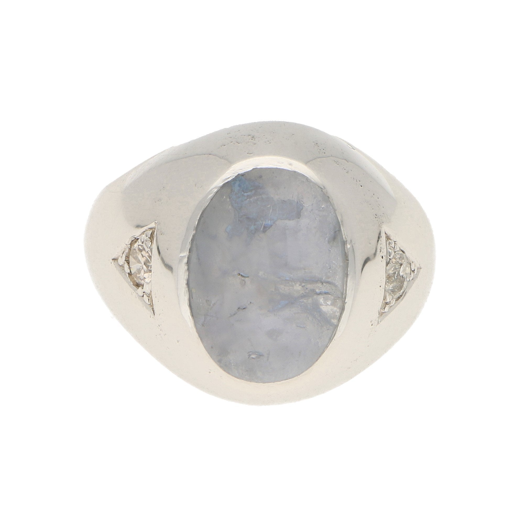 Vintage Star Sapphire and Diamond Cocktail Ring in White Gold at ...