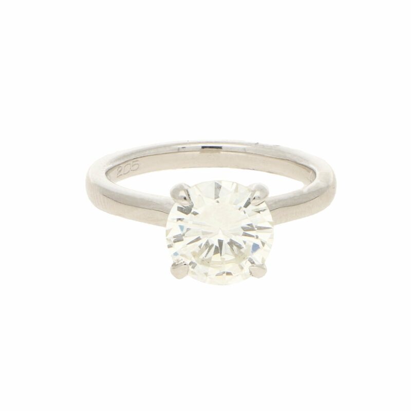 2.05ct Round Brilliant-Cut Diamond Solitaire Ring in Platinum