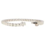 12.38ct Round Brilliant-Cut Diamond Line Bracelet in White Gold