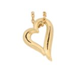 Boucheron pave set diamond heart pendant on chain