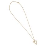 Boucheron pave set diamond heart pendant on chain