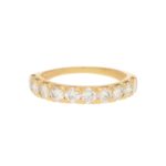 Oscar Heyman 1.30ct Diamond Half-Eternity Ring in Yellow Gold