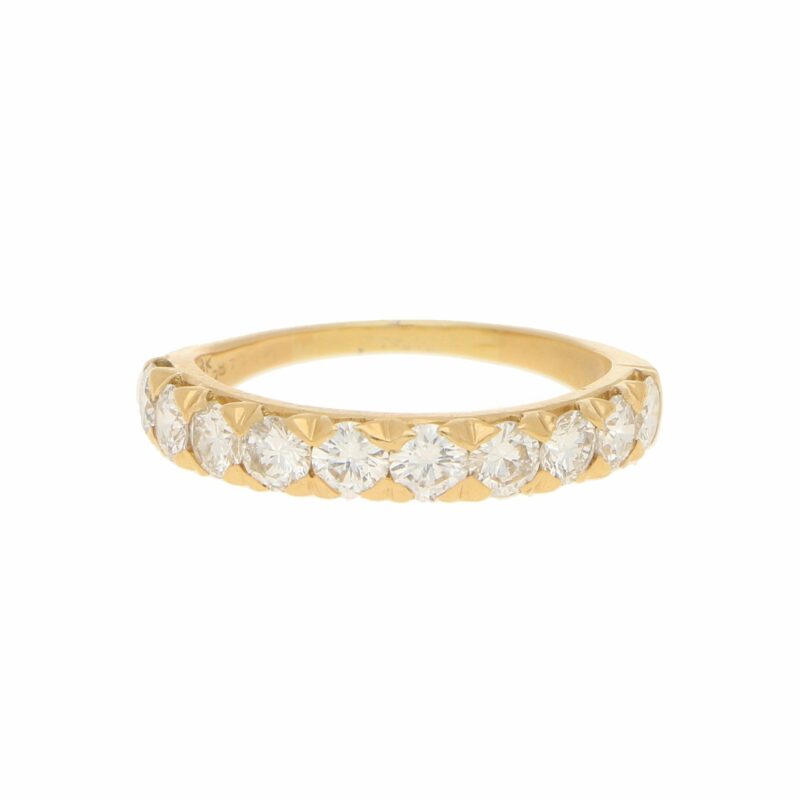 Oscar Heyman 1.30ct Diamond Half-Eternity Ring in Yellow Gold