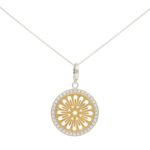 Vintage Bucherer Openwork Medallion Diamond Pendant