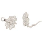 Diamond studded four leaf Clover Earrings