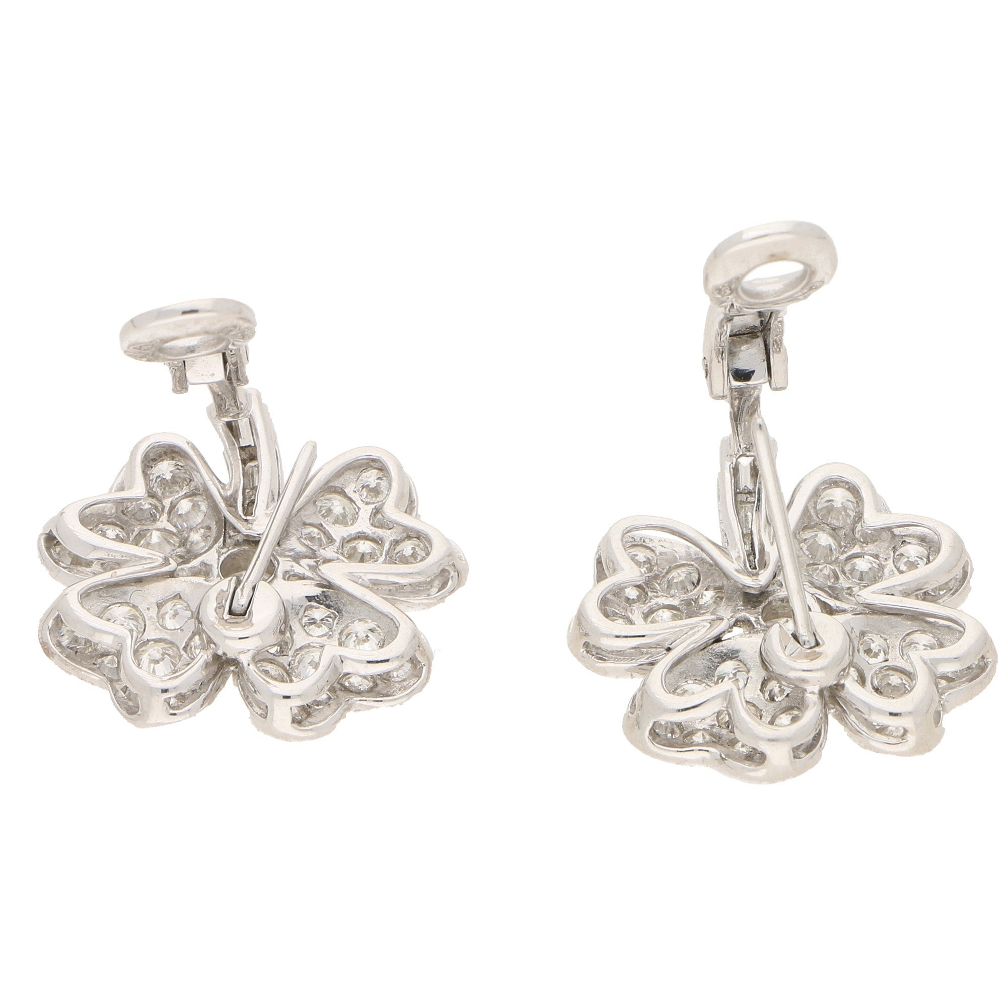 Suashish Diamond Four Leaf Clover Stud Earrings and Necklace Gift Set