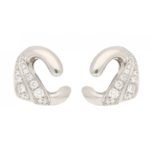 Vintage Bulgari Swan Diamond Ear Clips