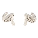 Vintage Bulgari Swan Diamond Ear Clips Vintage Bulgari Swan Diamond Ear Clips