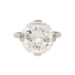 Art Deco 7.49ct Diamond Solitaire Engagement Ring