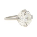 Art Deco 7.49ct Diamond Solitaire Engagement Ring