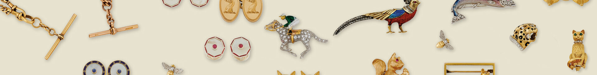 14ct gold bull bear tie pin at Susannah Lovis Jewellers