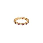 18ct yellow gold ruby and diamond full eternity ring