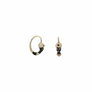 Art Nouveau Blackamoor gold enamel earrings