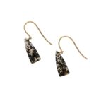 9ct gold agate drop earrings