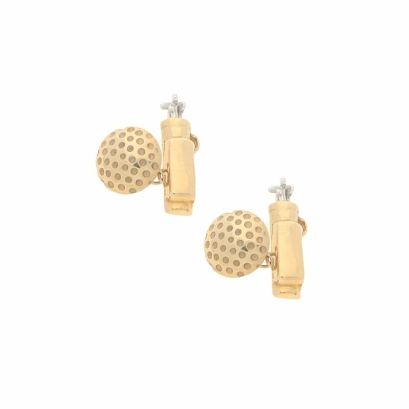 9ct gold golf cufflinks