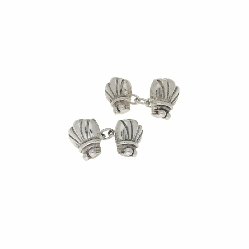 Sterling silver bug chain link cufflinks