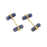 A pair of 18k Gold and Sodalite Cufflinks