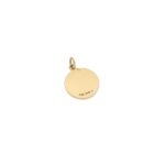 9ct gold round disc pendant