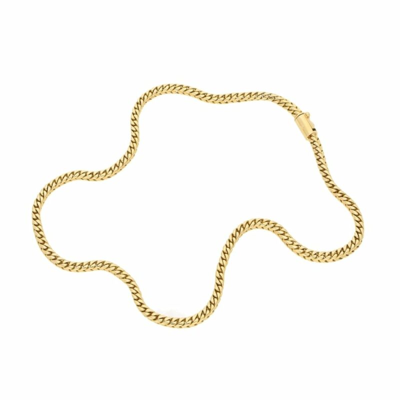 Vintage Chunky Chain Necklace in 18k Yellow Gold