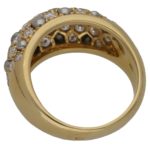 Cartier: Diamond set gold bombé ring