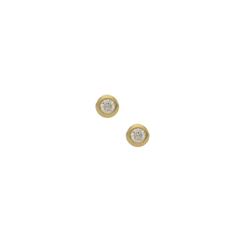 Pair of 0.50ct total diamond stud earrings in yellow gold