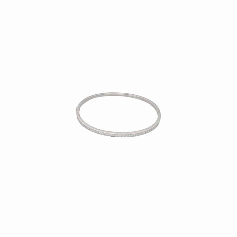 18ct white gold diamond set bangle