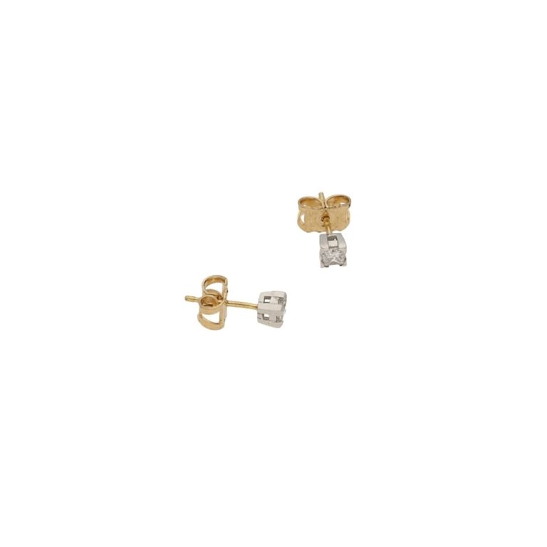 18ct princess cut diamond studs