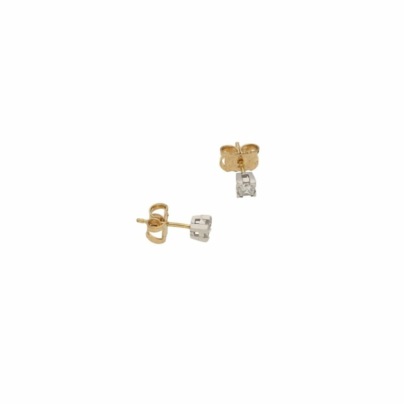 18ct princess cut diamond studs